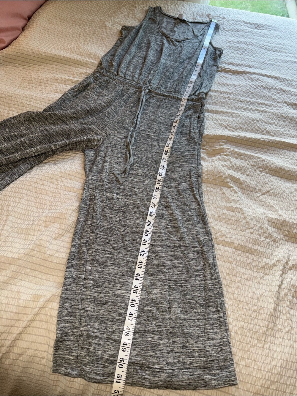 Daily Ritual Grey Cropped Jumpsuit medium - Picture 6 of 8
